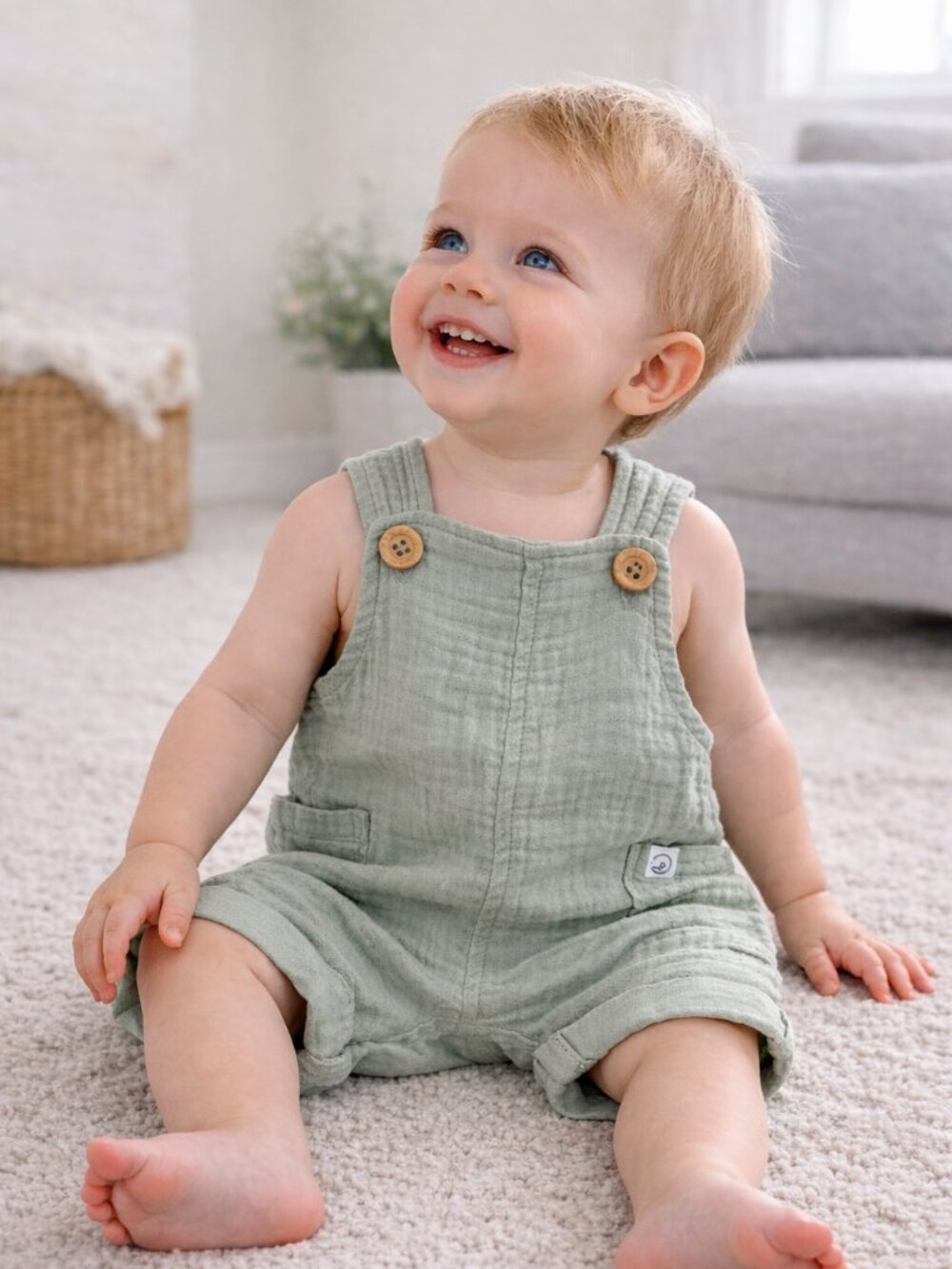 NWT Carter’s Little Planet Baby Boy Romper 9 Months Organic Cotton Shortall